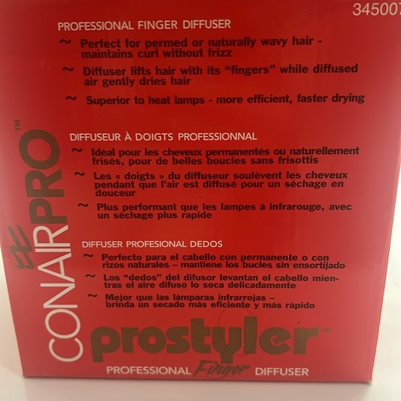 CONAIR Pro Hair Diffuser Professional Universal Fit FOR DEFINED CURLS - Picture 5 of 5